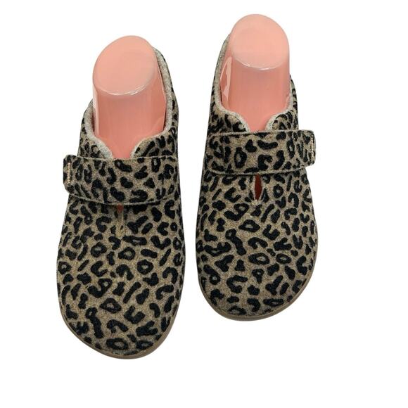 Cosyfeet Pure wool Indoor Outdoor Frieda Leopard Print Comfort Size 6 - Picture 2 of 15